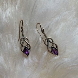 sterling silver with amethyst